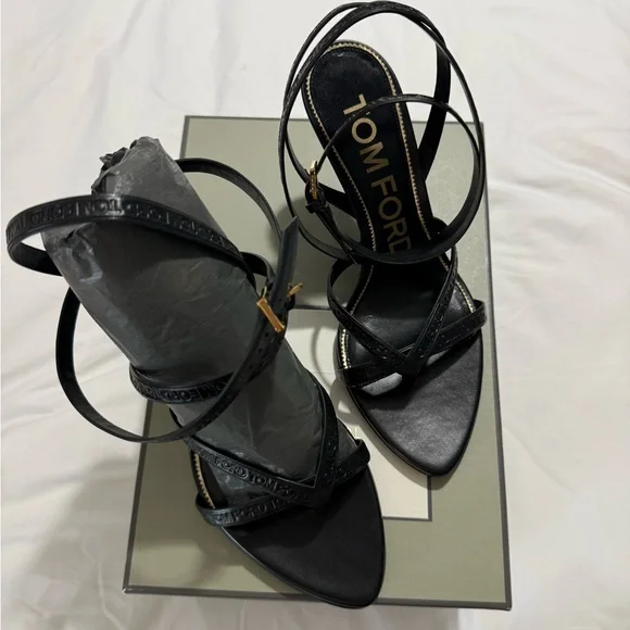 TOM FORD padlock hi heel women sandals NWT - Picture 2 of 8